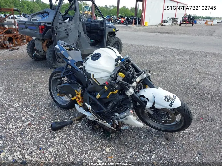 2011 Suzuki Gsx-R600 VIN: JS1GN7FA7B2102745 Lot: 45444305