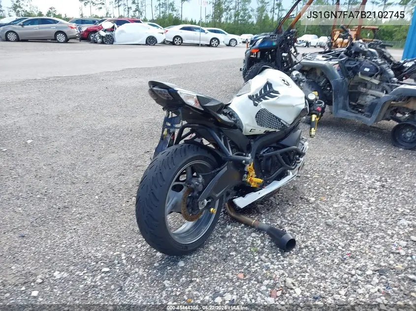 2011 Suzuki Gsx-R600 VIN: JS1GN7FA7B2102745 Lot: 45444305