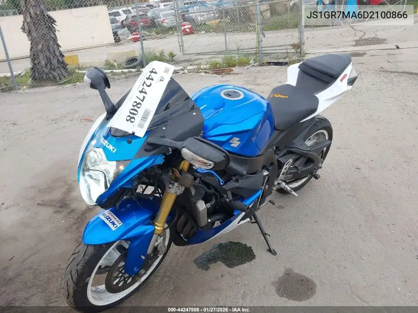 2013 Suzuki Gsx-R750 VIN: JS1GR7MA6D2100866 Lot: 44247808