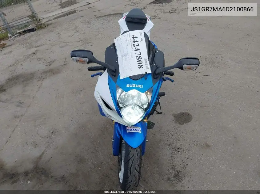 2013 Suzuki Gsx-R750 VIN: JS1GR7MA6D2100866 Lot: 44247808