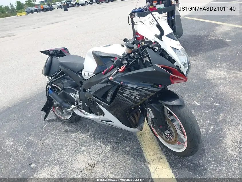 2013 Suzuki Gsx-R600 VIN: JS1GN7FA8D2101140 Lot: 45639942