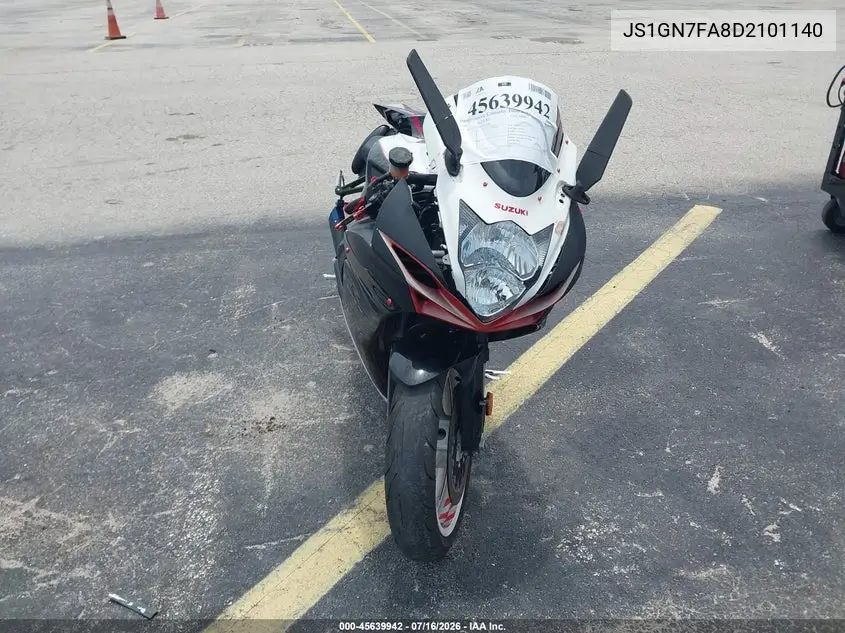 2013 Suzuki Gsx-R600 VIN: JS1GN7FA8D2101140 Lot: 45639942