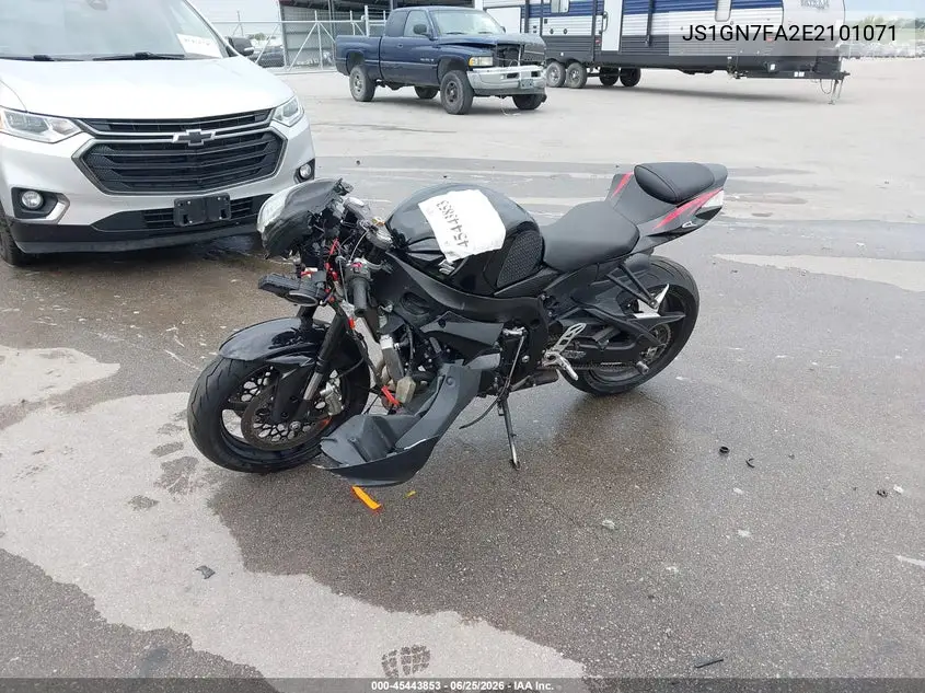 2014 Suzuki Gsx-R600 VIN: JS1GN7FA2E2101071 Lot: 45443853