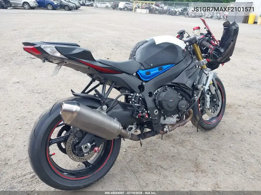 2015 Suzuki Gsx-R750 VIN: JS1GR7MAXF2101571 Lot: 45554597
