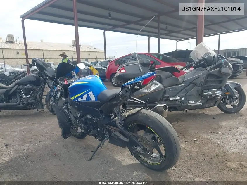 2015 Suzuki Gsx-R600 VIN: JS1GN7FAXF2101014 Lot: 45614548