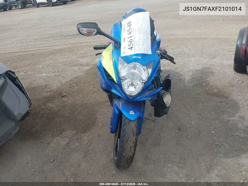 2015 Suzuki Gsx-R600 VIN: JS1GN7FAXF2101014 Lot: 45614548
