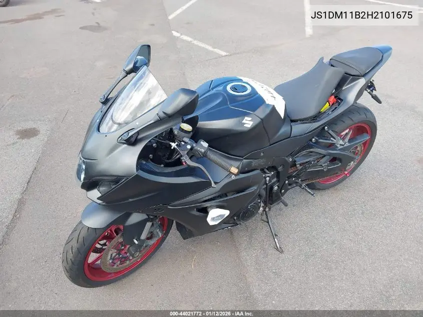 2017 Suzuki Gsx-R1000 VIN: JS1DM11B2H2101675 Lot: 44021772