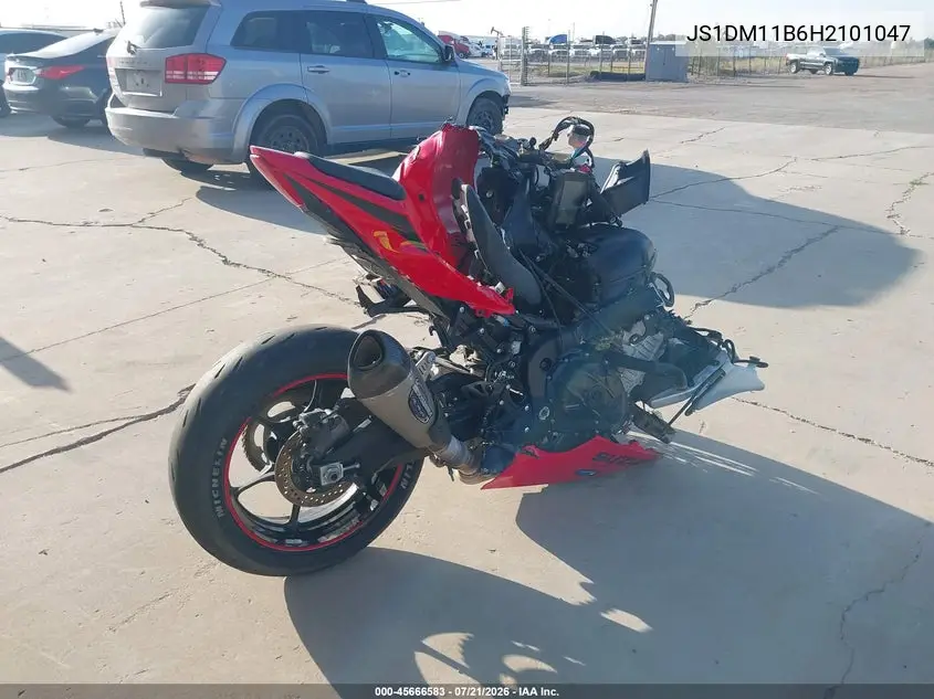 2017 Suzuki Gsx-R1000 VIN: JS1DM11B6H2101047 Lot: 45666583