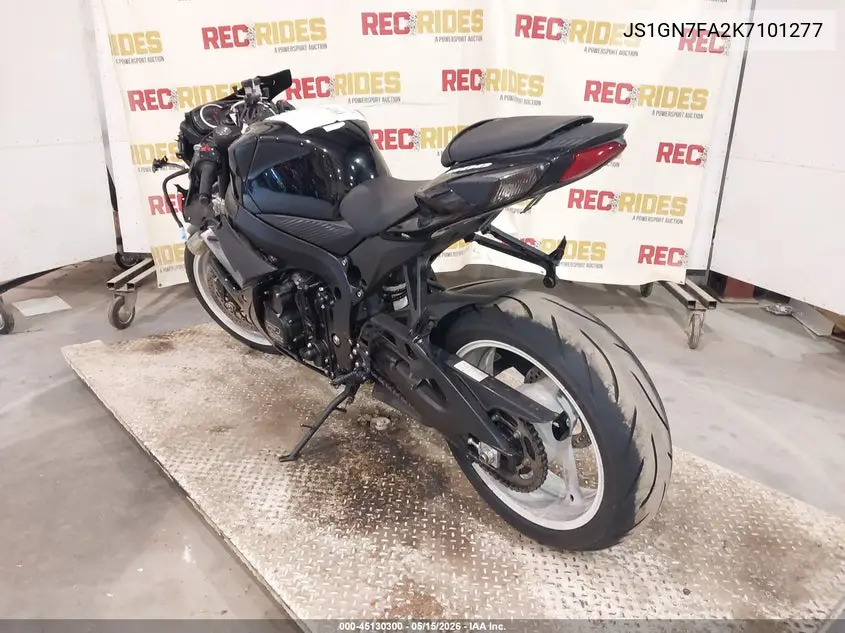 2019 Suzuki Gsx-R600 VIN: JS1GN7FA2K7101277 Lot: 45130300