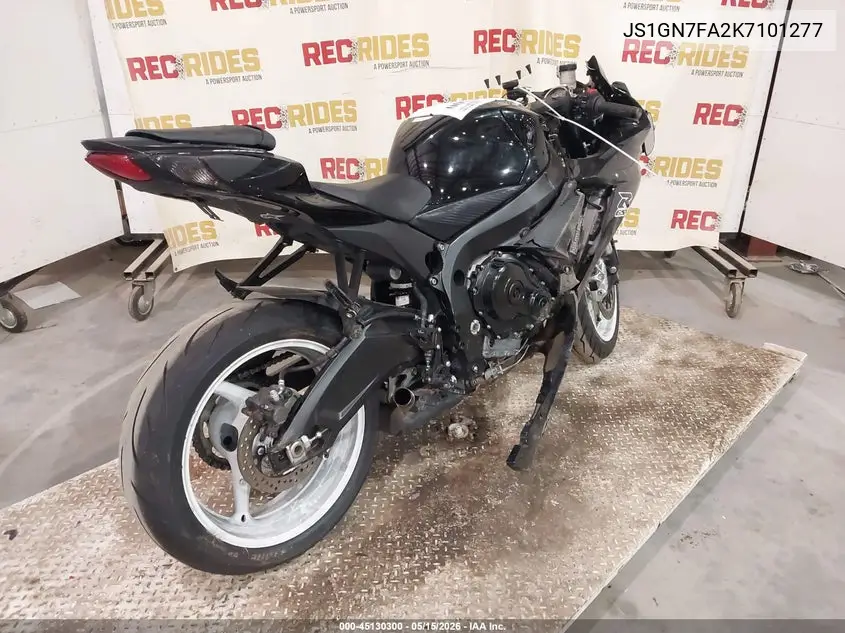 2019 Suzuki Gsx-R600 VIN: JS1GN7FA2K7101277 Lot: 45130300