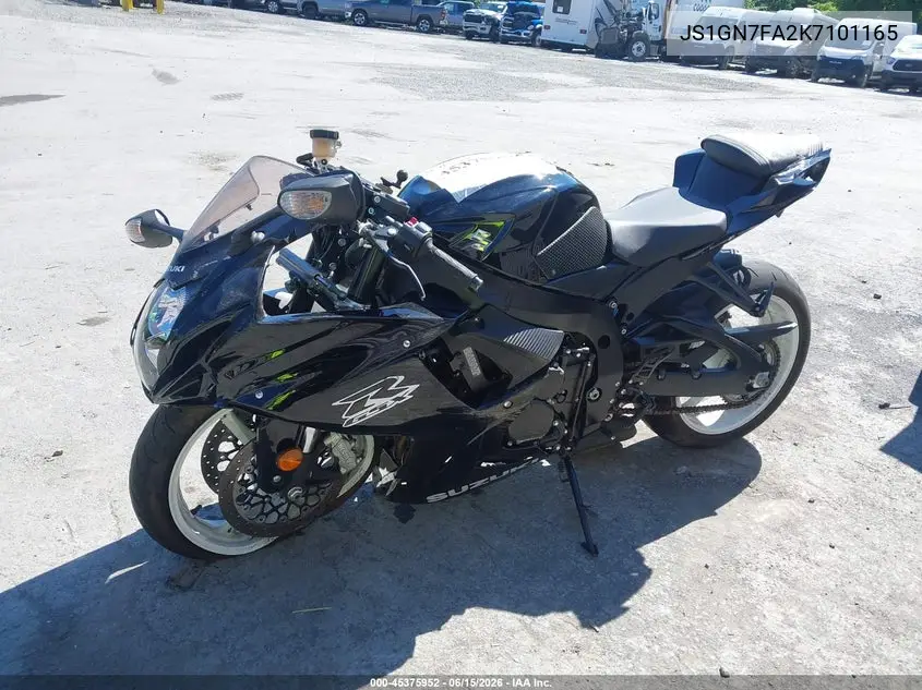 2019 Suzuki Gsx-R600 VIN: JS1GN7FA2K7101165 Lot: 45375952