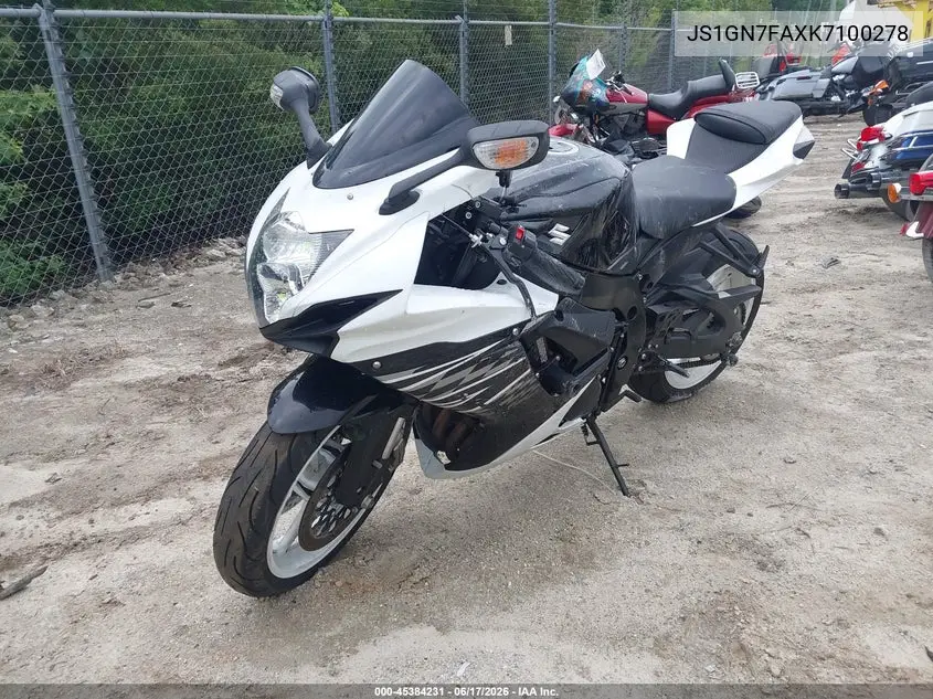 2019 Suzuki Gsx-R600 VIN: JS1GN7FAXK7100278 Lot: 45384231