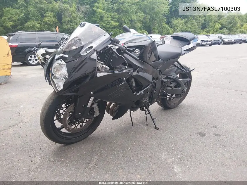 2020 Suzuki Gsx-R600 VIN: JS1GN7FA3L7100303 Lot: 45358599