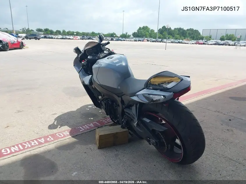 2023 Suzuki Gsx-R600 VIN: JS1GN7FA3P7100517 Lot: 44883955