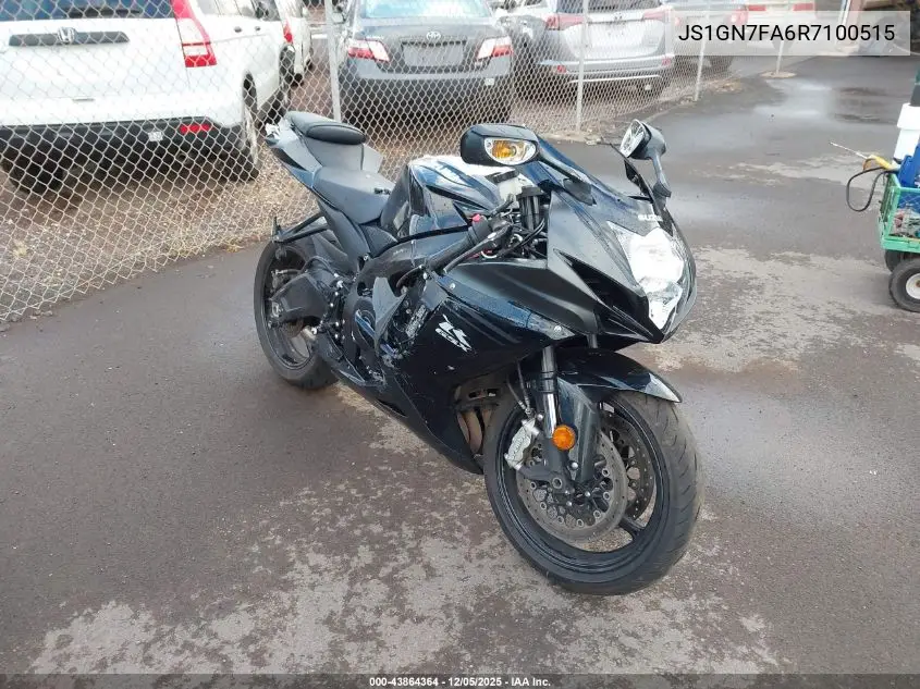 2024 Suzuki Gsx-R600 VIN: JS1GN7FA6R7100515 Lot: 43864364