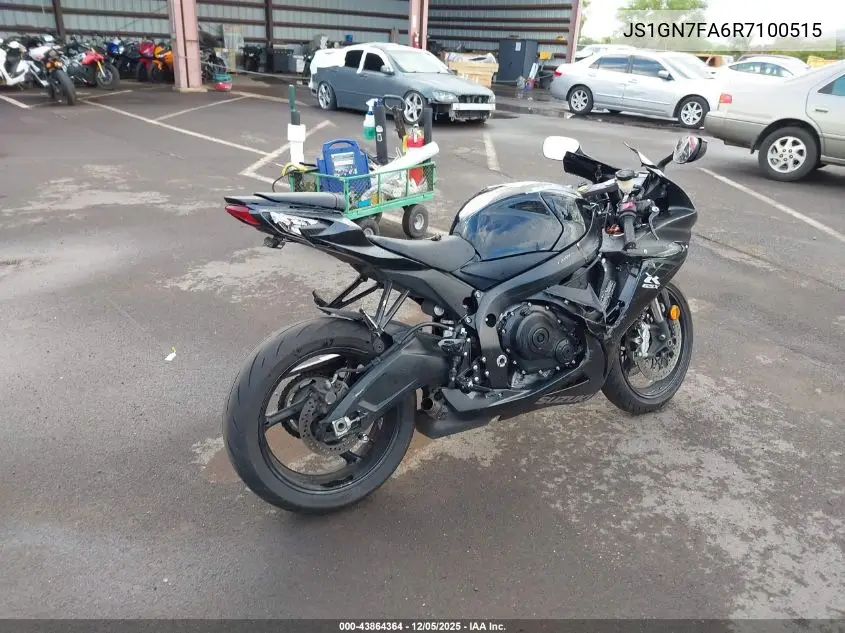2024 Suzuki Gsx-R600 VIN: JS1GN7FA6R7100515 Lot: 43864364