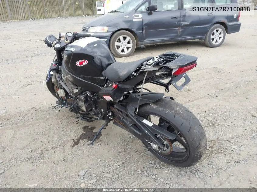 2024 Suzuki Gsx-R600 VIN: JS1GN7FA2R7100818 Lot: 45670412
