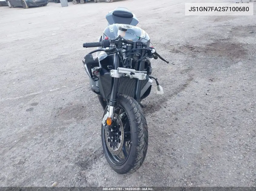 2025 Suzuki Gsx-R600 VIN: JS1GN7FA2S7100680 Lot: 43511793