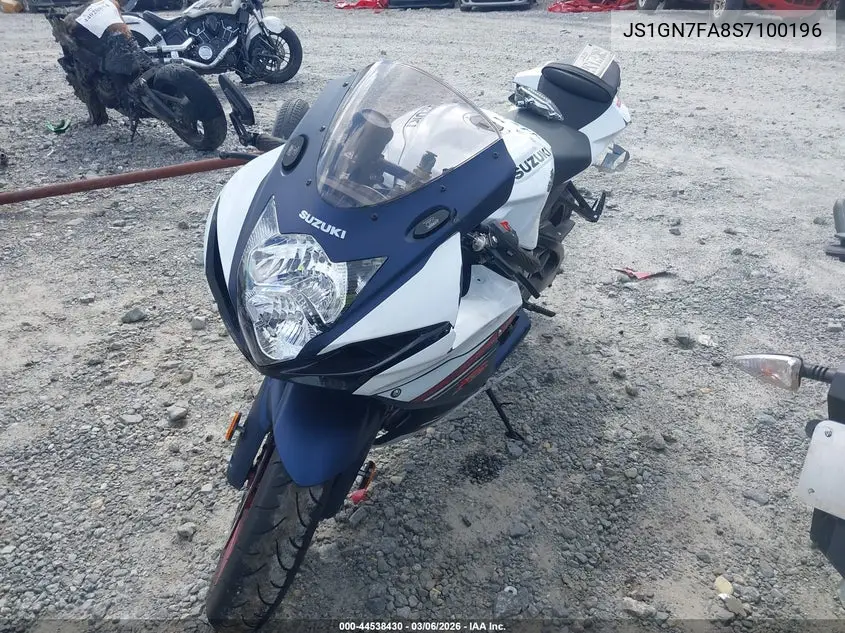 2025 Suzuki Gsx-R600 VIN: JS1GN7FA8S7100196 Lot: 44538430
