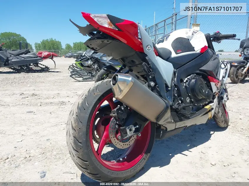 2025 Suzuki Gsx-R600 VIN: JS1GN7FA1S7101707 Lot: 45261592