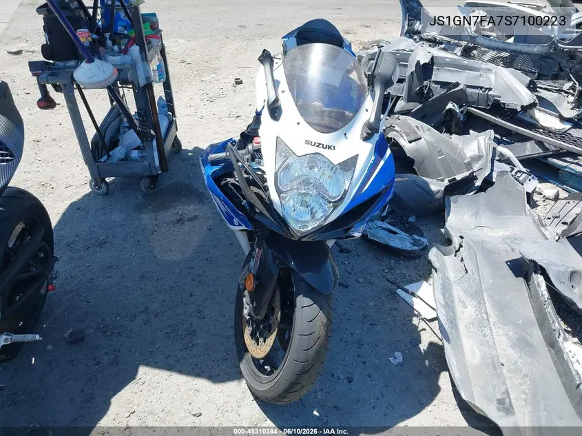 2025 Suzuki Gsx-R600 VIN: JS1GN7FA7S7100223 Lot: 45310384