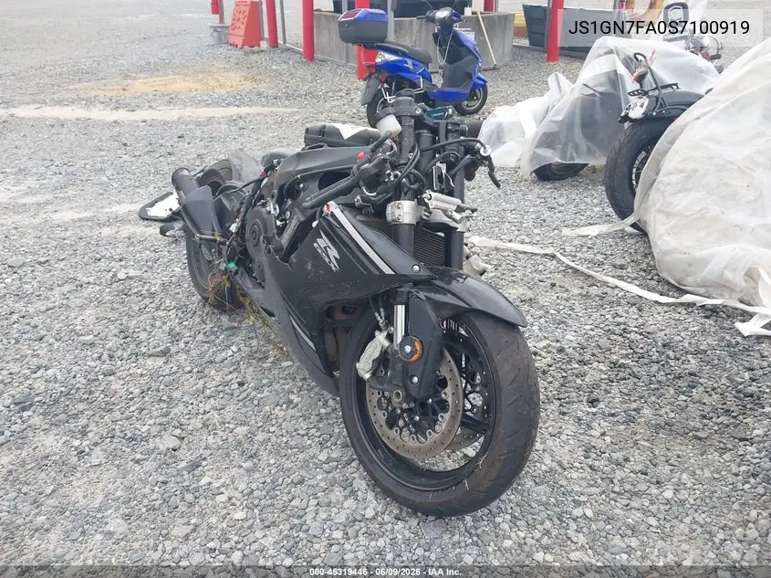 2025 Suzuki Gsx-R600 VIN: JS1GN7FA0S7100919 Lot: 45319446