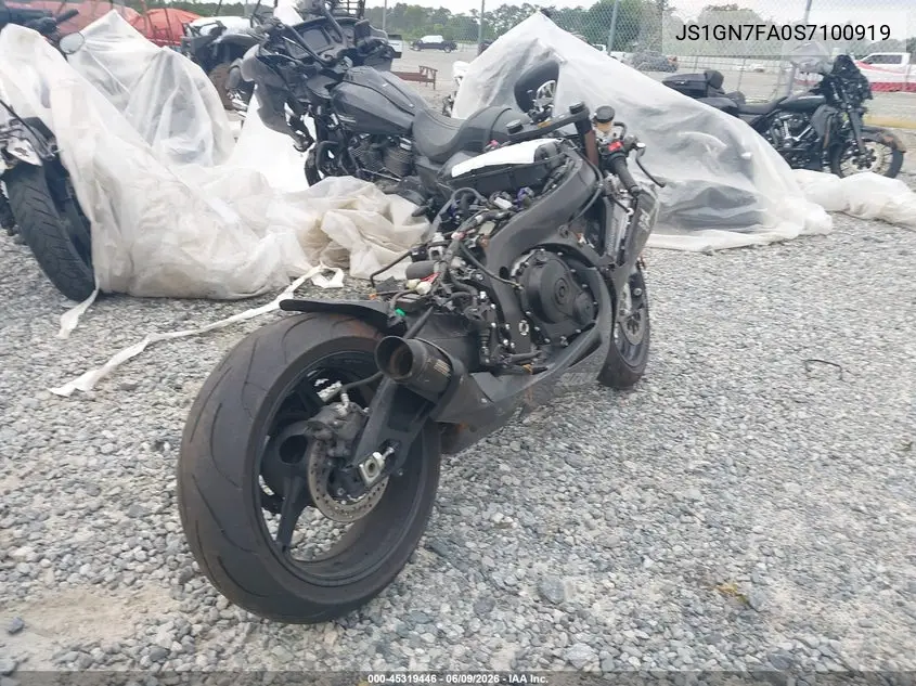 2025 Suzuki Gsx-R600 VIN: JS1GN7FA0S7100919 Lot: 45319446