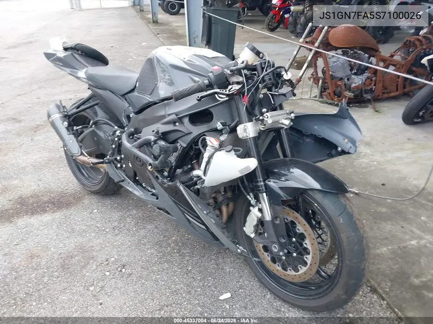 2025 Suzuki Gsx-R600 VIN: JS1GN7FA5S7100026 Lot: 45337004