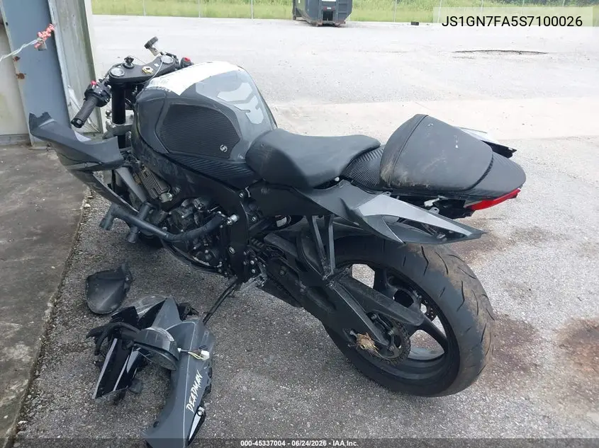 2025 Suzuki Gsx-R600 VIN: JS1GN7FA5S7100026 Lot: 45337004