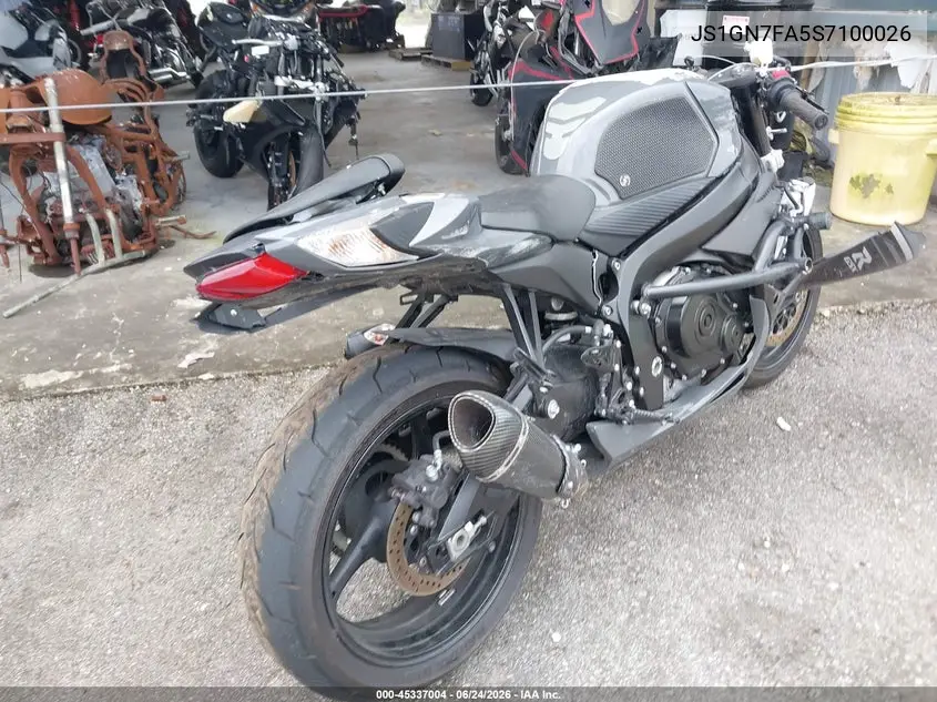 2025 Suzuki Gsx-R600 VIN: JS1GN7FA5S7100026 Lot: 45337004