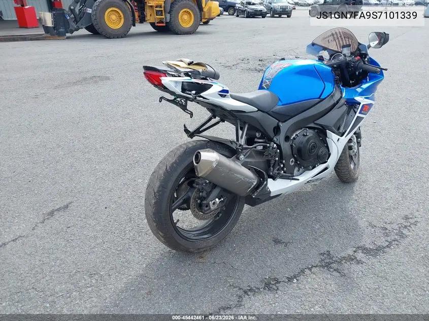 2025 Suzuki Gsx-R600 VIN: JS1GN7FA9S7101339 Lot: 45442461