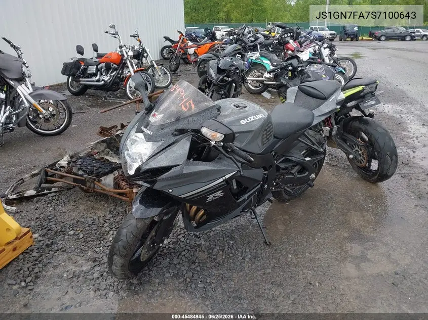2025 Suzuki Gsx-R600 VIN: JS1GN7FA7S7100643 Lot: 45484945