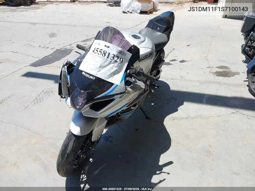 2025 Suzuki Gsx-R1000 VIN: JS1DM11F1S7100143 Lot: 45581329