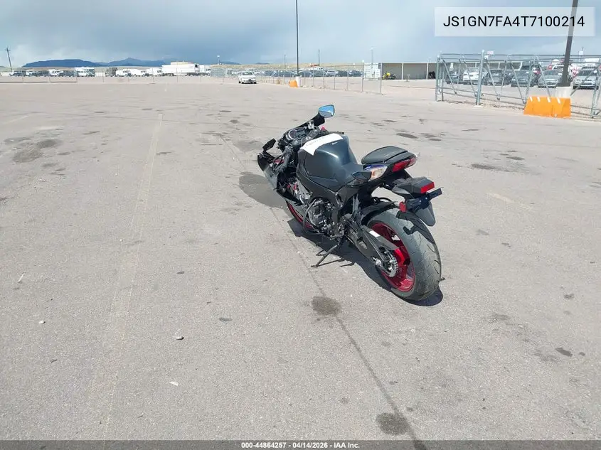 2026 Suzuki Gsx-R600 VIN: JS1GN7FA4T7100214 Lot: 44864257