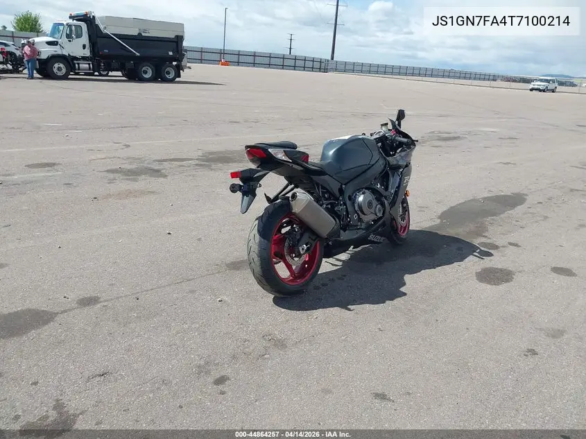 2026 Suzuki Gsx-R600 VIN: JS1GN7FA4T7100214 Lot: 44864257
