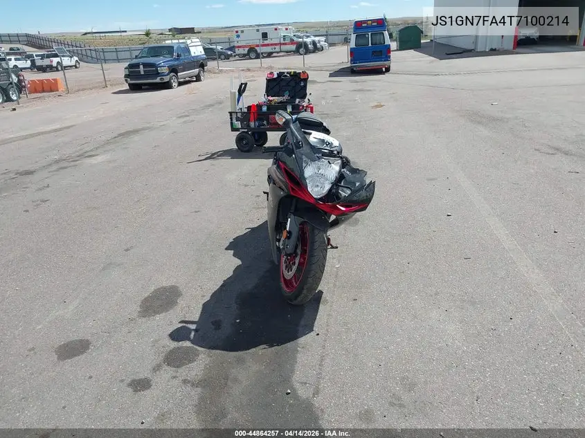2026 Suzuki Gsx-R600 VIN: JS1GN7FA4T7100214 Lot: 44864257