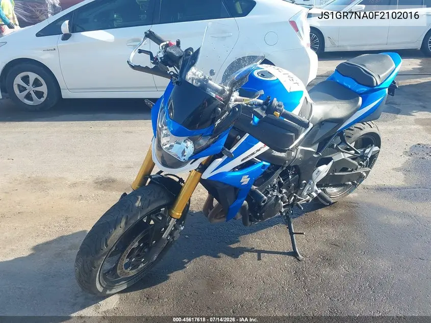 2015 Suzuki Gsx-S750 VIN: JS1GR7NA0F2102016 Lot: 45617618