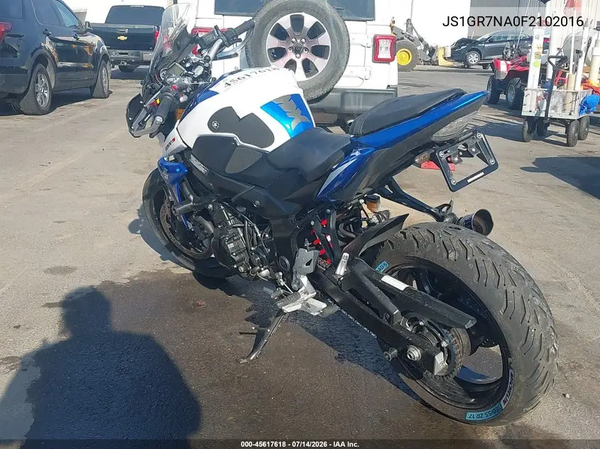 2015 Suzuki Gsx-S750 VIN: JS1GR7NA0F2102016 Lot: 45617618
