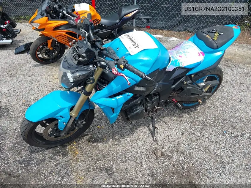 2016 Suzuki Gsx-S750 VIN: JS1GR7NA2G2100351 Lot: 45006049