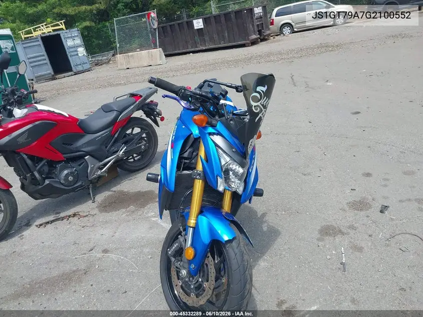 2016 Suzuki Gsx-S1000 VIN: JS1GT79A7G2100552 Lot: 45332289