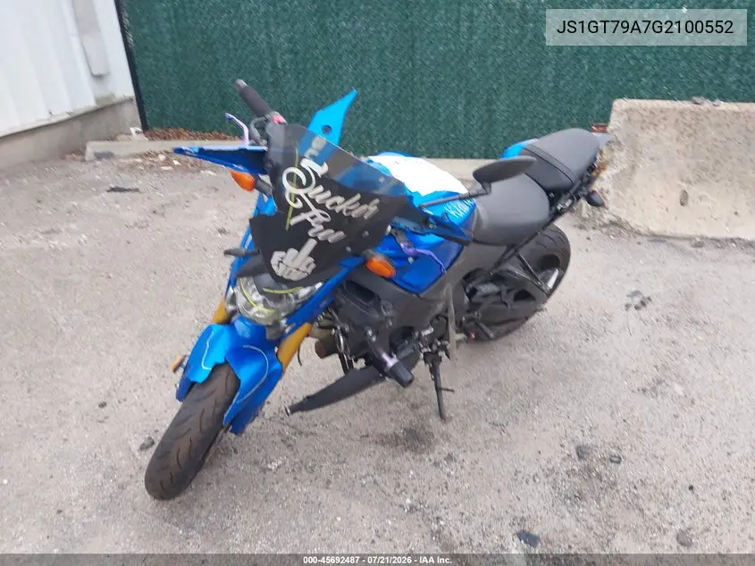 2016 Suzuki Gsx-S1000 VIN: JS1GT79A7G2100552 Lot: 45692487