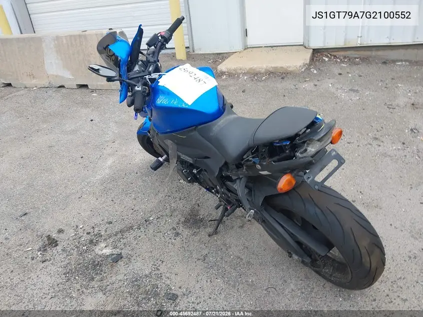 2016 Suzuki Gsx-S1000 VIN: JS1GT79A7G2100552 Lot: 45692487