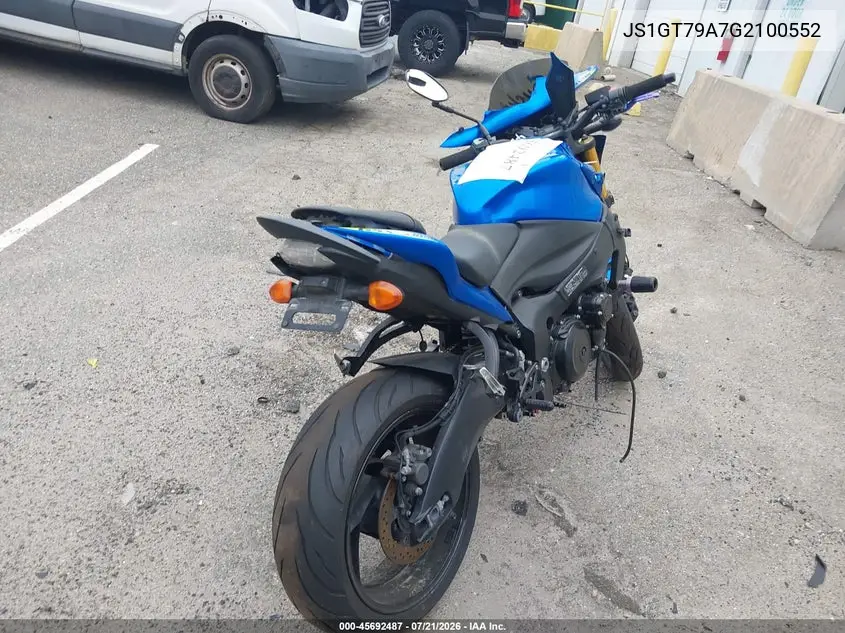 2016 Suzuki Gsx-S1000 VIN: JS1GT79A7G2100552 Lot: 45692487