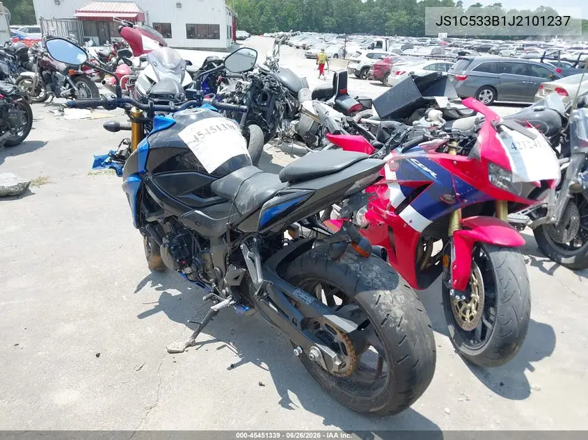 2018 Suzuki Gsx-S750 M/Z VIN: JS1C533B1J2101237 Lot: 45451339