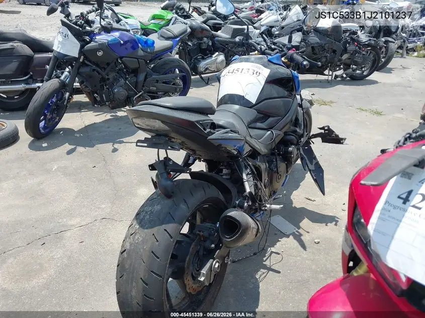 2018 Suzuki Gsx-S750 M/Z VIN: JS1C533B1J2101237 Lot: 45451339