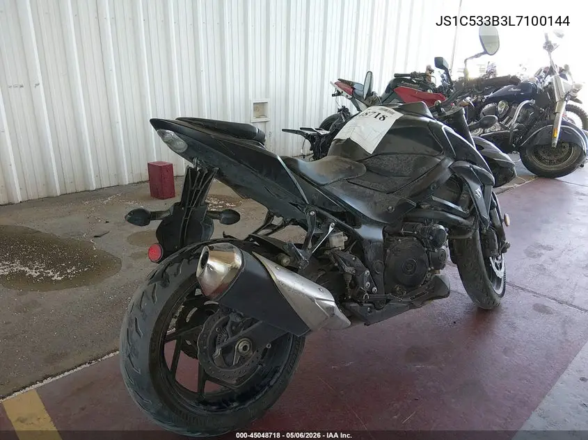 2020 Suzuki Gsx-S750 M/Z VIN: JS1C533B3L7100144 Lot: 45048718