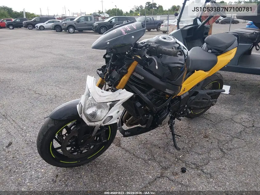 2022 Suzuki Gsx-S750 M/Z VIN: JS1C533B7N7100781 Lot: 45481823