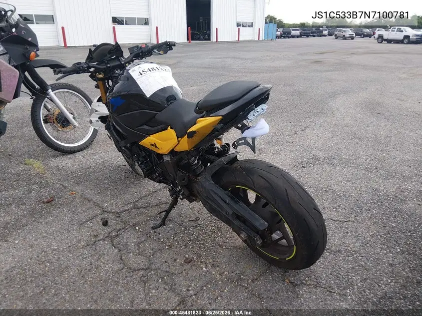2022 Suzuki Gsx-S750 M/Z VIN: JS1C533B7N7100781 Lot: 45481823
