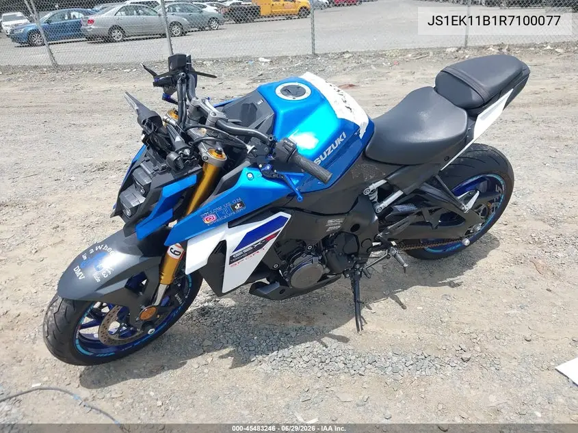 2024 Suzuki Gsx-S1000 A VIN: JS1EK11B1R7100077 Lot: 45483246