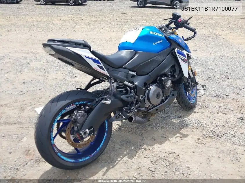 2024 Suzuki Gsx-S1000 A VIN: JS1EK11B1R7100077 Lot: 45483246
